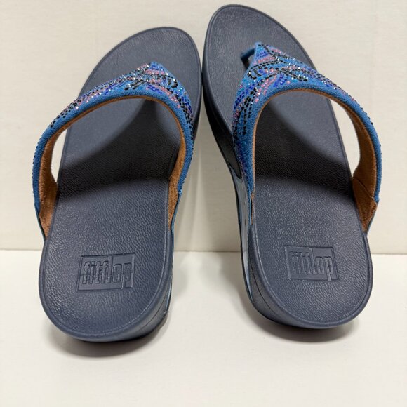 *RARE* FitFlop Lulu Sequin Wedge Sandal - Picture 6 of 9